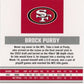 2022 Panini Chronicles Brock Purdy RC #PA-19 - 49ers