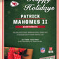 2017 Panini Black Friday Patrick Mahomess Happy Holidays #HHF-PM - Relic Chiefs