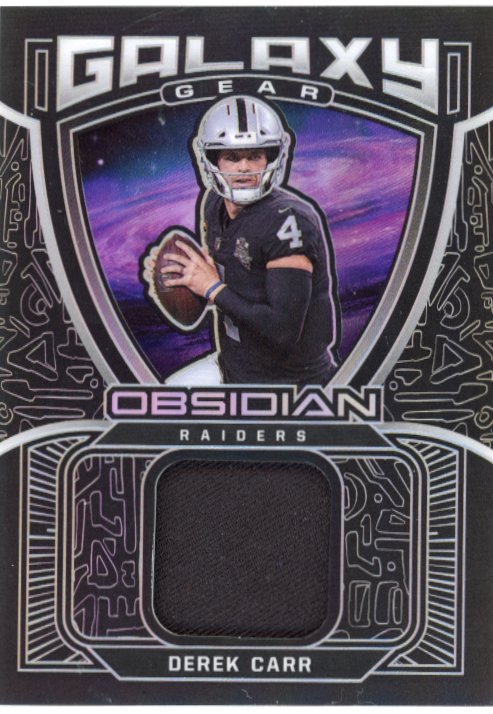 2021 Panini Obsidian Derek Carr Galaxy Gear #GG-DC - #/100 Relic