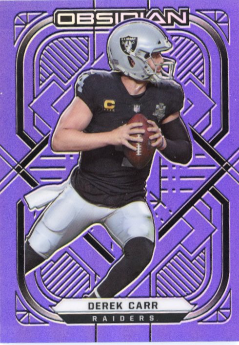 2021 Panini Obsidian Derek Carr #57 - #/16 FOTL Purple