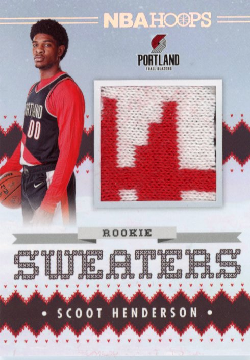 2023/24 Panini NBA Hoops Scoot Henderson Rookie Sweaters RC #RSW-SCO - Relic Trail Blazers