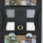 2016 Panini Black Gold Bralon Addison Byron Marshall DeForest Buckner Vernon Adams Jr #15 - Quad Patch #/199 Oregon