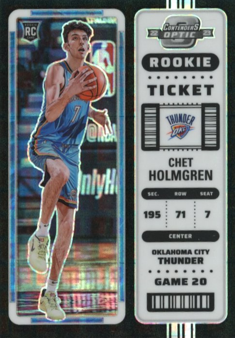 2022/23 Panini Contenders Optic Chet Holmgren Rated Rookie RC #4 - Black Pandora Thunder