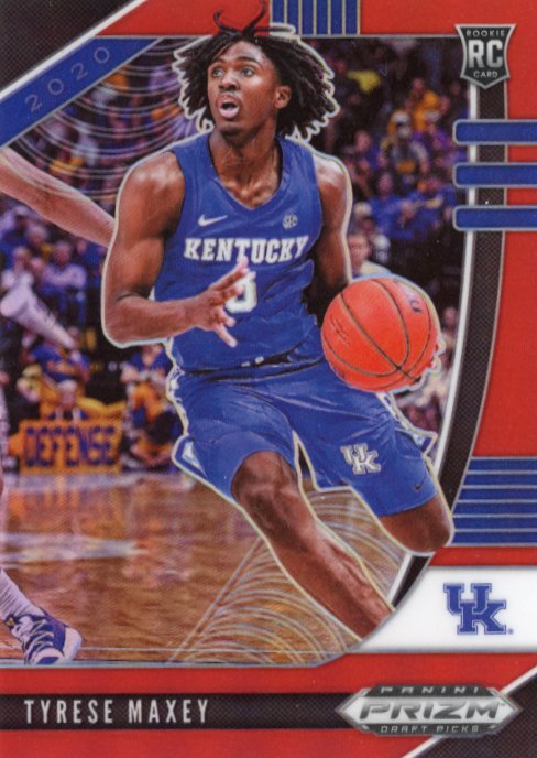 2020 Panini Prizm Draft Picks Tyrese Maxey RC #54 - Red #/299 76ers