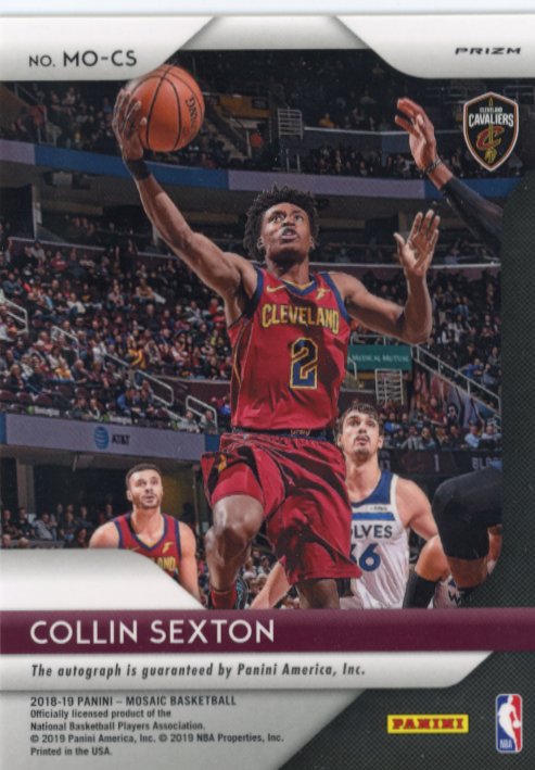 2018/19 Panini Mosaic Collin Sexton #MO-CS - Autograph Cavaliers