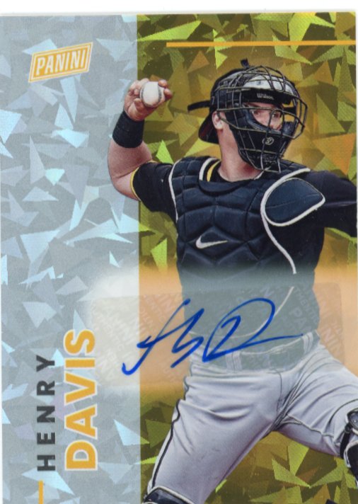 2022 Panini The National Henry Davis #P3 - Autograph Cracked Ice #/10 Pirates