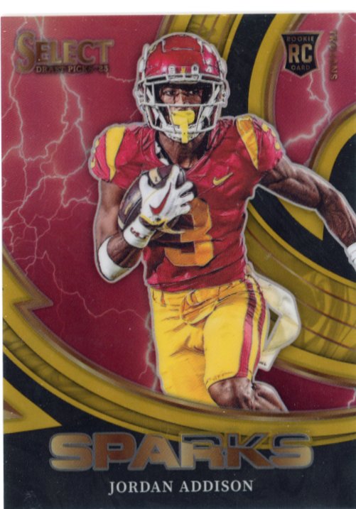 2023 Panini Select Draft Picks Jordan Addison Sparks RC #SPR-JA - #/10 USC