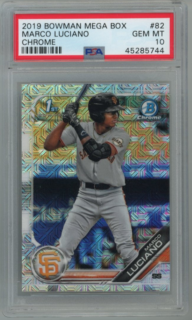 2019 Topps Bowman 1st Marco Luciano #82 - Mega Box Exclusive PSA 10 Giants