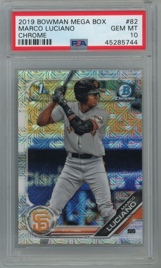 2019 Topps Bowman 1st Marco Luciano #82 - Mega Box Exclusive PSA 10 Giants