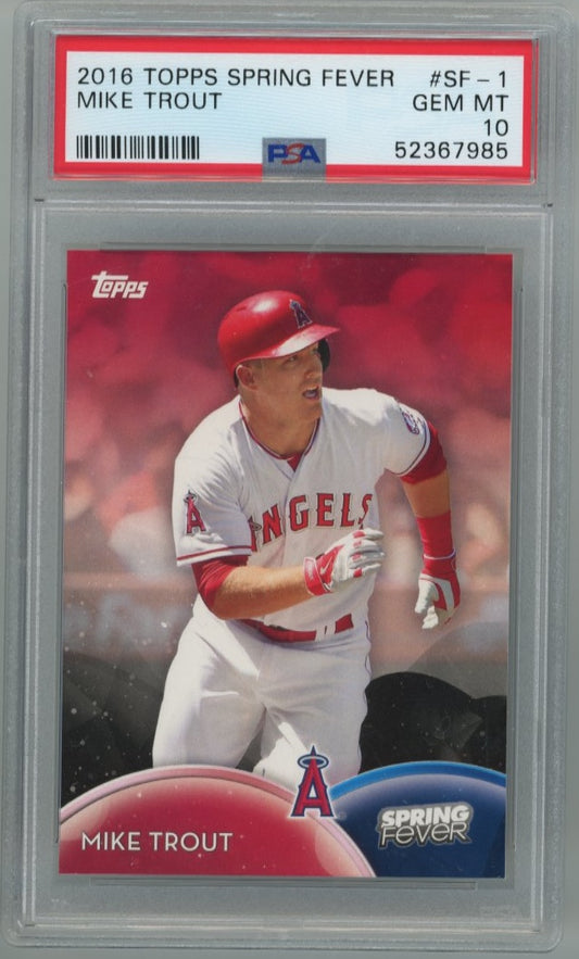 2016 Topps Mike Trout Spring Fever #SF-1 - PSA 10 Angels