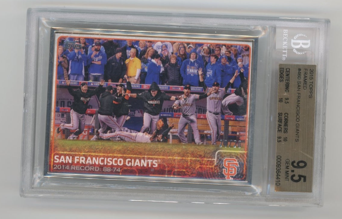 2015 Topps San Francisco Giants #460 - Framed #/20 Beckett 9.5 Giants