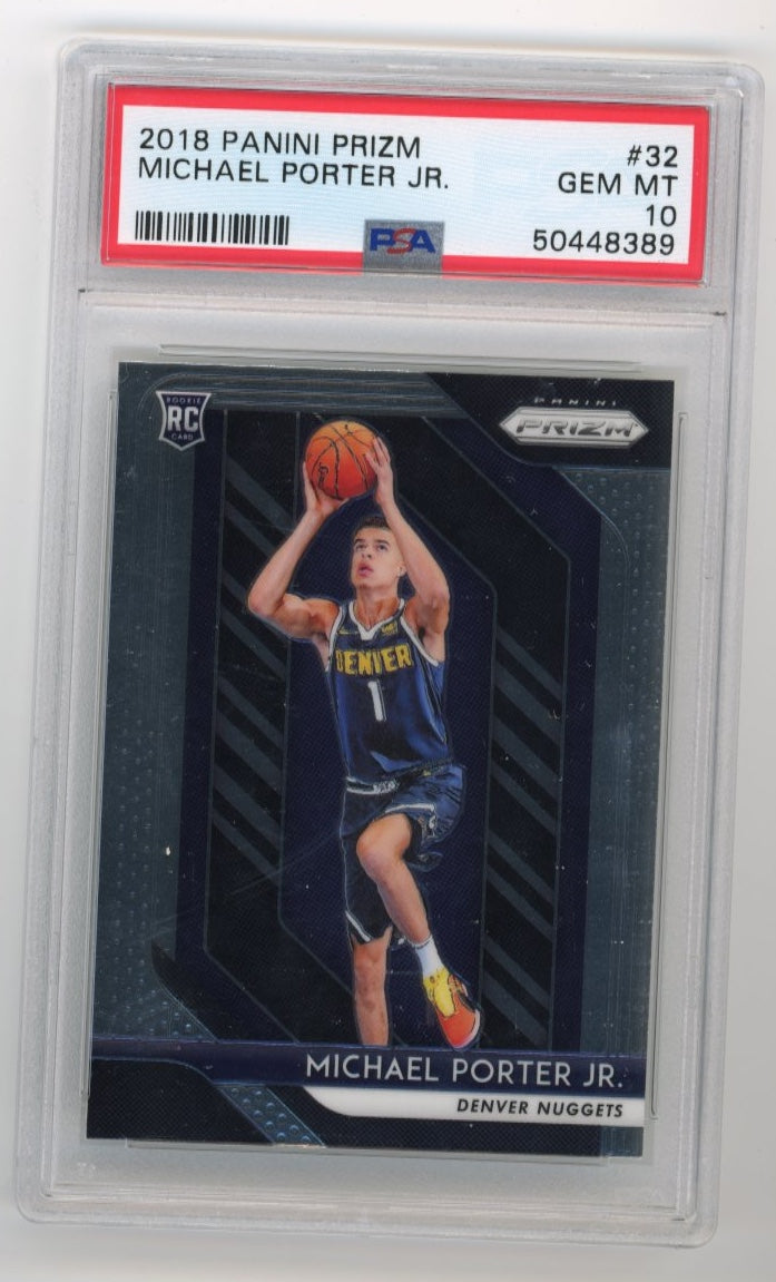 2018 Panini Prizm Michael Porter Jr. RC #32 - PSA 10 Nuggets