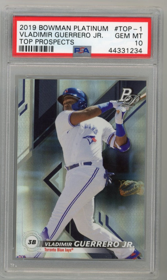 2019 Topps Bowman Platinum Vladimir Guerrero Jr. Top Prospects #TOP-1 - PSA 10 Blue Jays