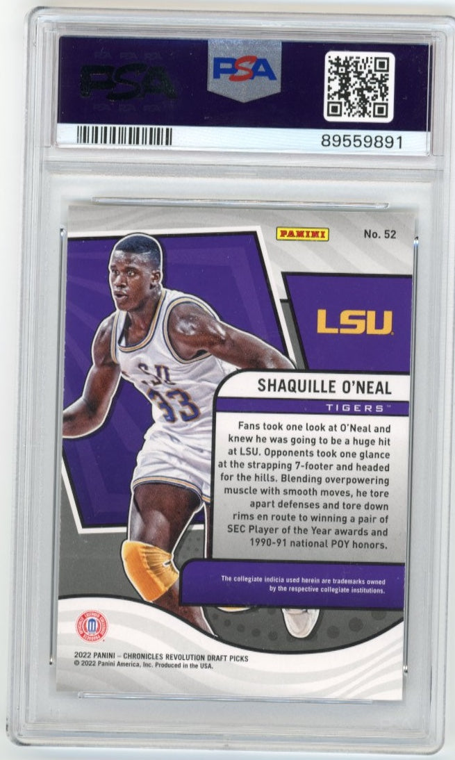 2022 Panini Chronicles Shaquille O'Neal Draft Picks #52 - PSA 10 LSU Tigers