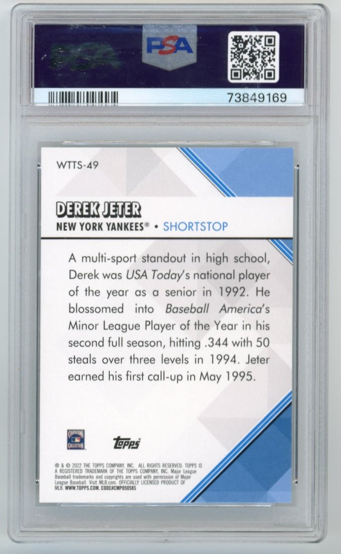 2022 Topps Derek Jeter Welcome To The Show #WTTS49 - PSA 10 Yankees