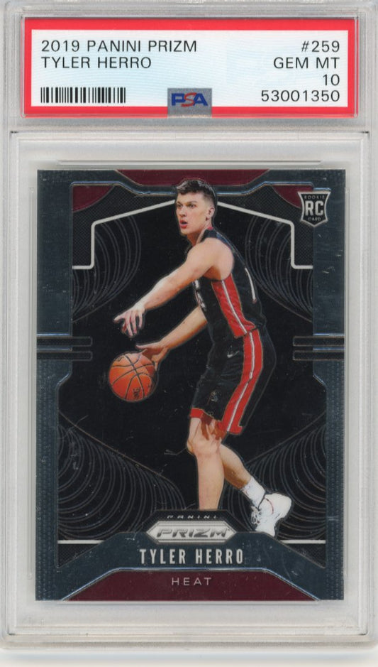 2019 Panini Prizm Tyler Herro RC #259 - PSA 10 Heat