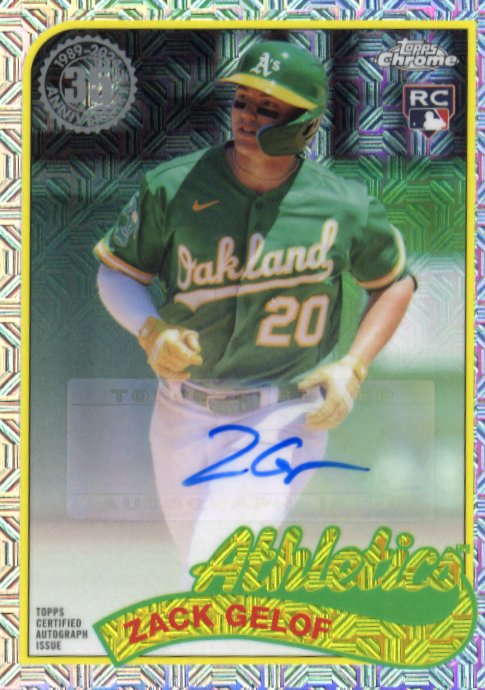 2024 Topps Chrome Zach Gelof RC Autograph #T89C-1 - #/299 Mojo Hobby Pack Exclusive A's