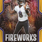 2022 Panini Prizm Lamar Jackson Fireworks #F-7 - #/10 Gold Ravens