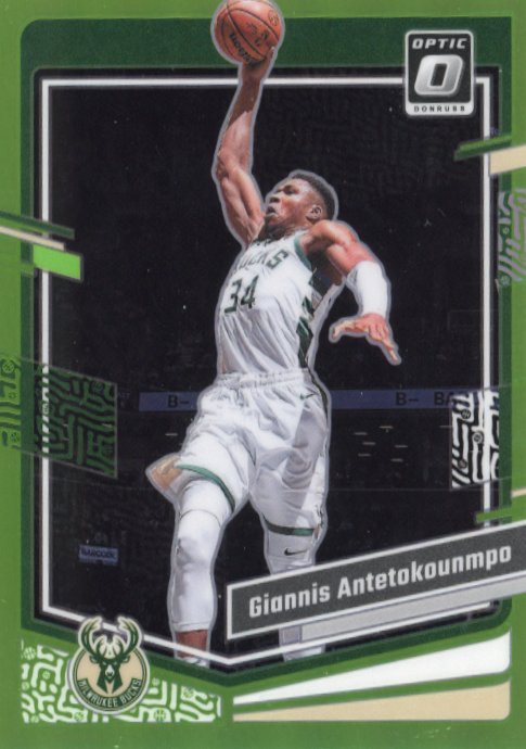 2023/24 Panini Donruss Optic Giannis Antetokounmpo #53 - Green #/149 Bucks