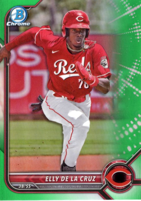 2022 Topps Bowman Chrome Elly De La Cruz #BDC-80 - Green #/99 Reds