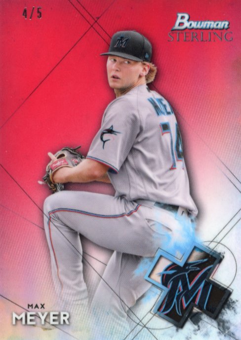 2021 Topps Bowman Sterling Max Meyer #BSP-17 - #/5 Red Marlins