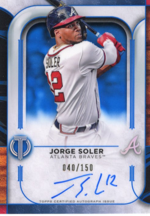 2022 Topps Tribute Jorge Soler #TA-JSO - Autograph Blue #/150 Braves