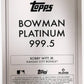 2022 Topps Bowman Platinum Bobby Witt Jr. RC #51 - #/75 Royals