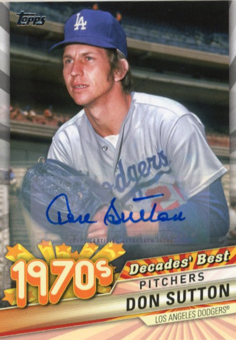 2020 Topps Don Sutton 1970s Decades' Best #DB-39 - Autograph #/25 Dodgers