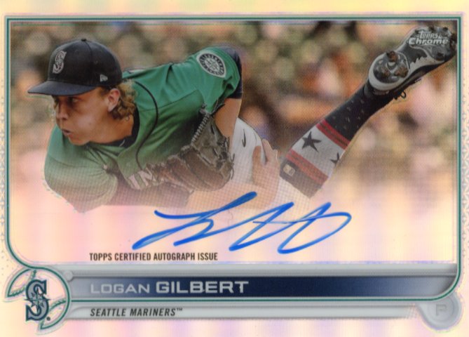 2022 Topps Chrome Logan Gilbert #CVA-LG - Autograph Silver #/449 Mariners