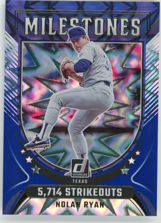 2024 Panini Donruss Nolan Ryan #1 - #/49 Milestones Astros