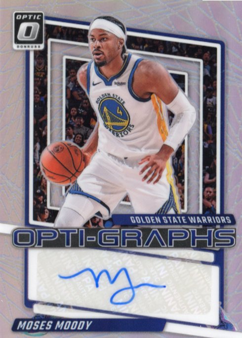 2023/24 Panini Donruss Optic Moses Moody Opti-Graphs #OG-MOO - Autograph Silver Warriors