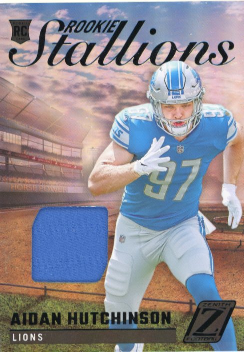 2022 Panini Zenith Aidan Hutchinson RC - Patch #RS-AH Lions