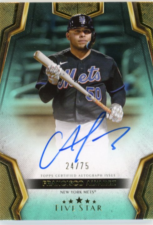 2024 Topps Five Star Francisco Alvarez #FSA-FA - Autograph Teal #/75 Mets