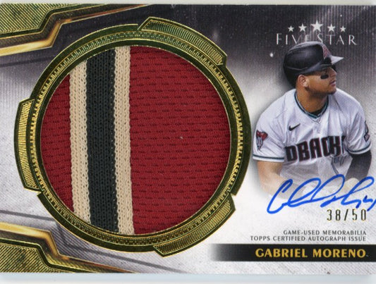 2024 Topps Five Star Gabriel Moreno #FSIP-GM - Autograph Relic #/50 Diamondbacks