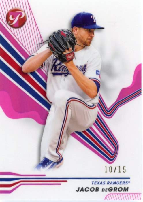 2024 Topps Pristine Jacob DeGrom #201 - Pink #/15 Rangers