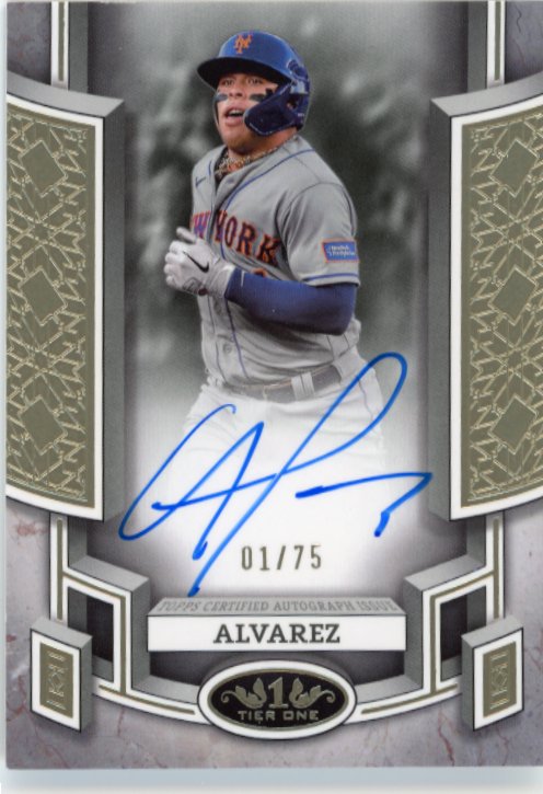 2024 Topps Tier One Francisco Alvarez #BOA-FA - Autograph #/75 Mets