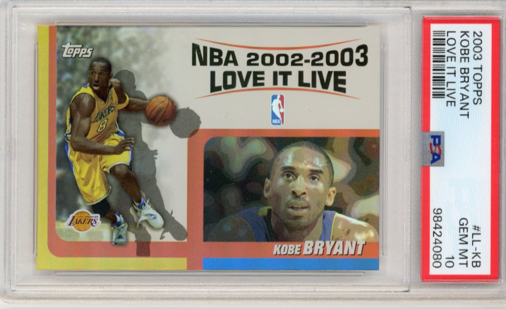 2003 Topps Kobe Bryant Love It Live #LL-KB - PSA 10 Lakers