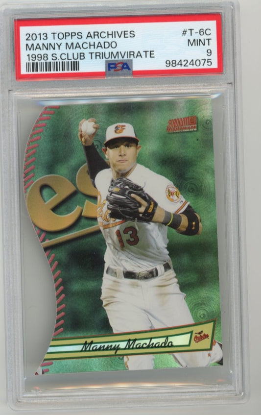 2013 Topps Archives Stadium Club Manny Machado Triumvirate #T-6C - PSA 9 Orioles