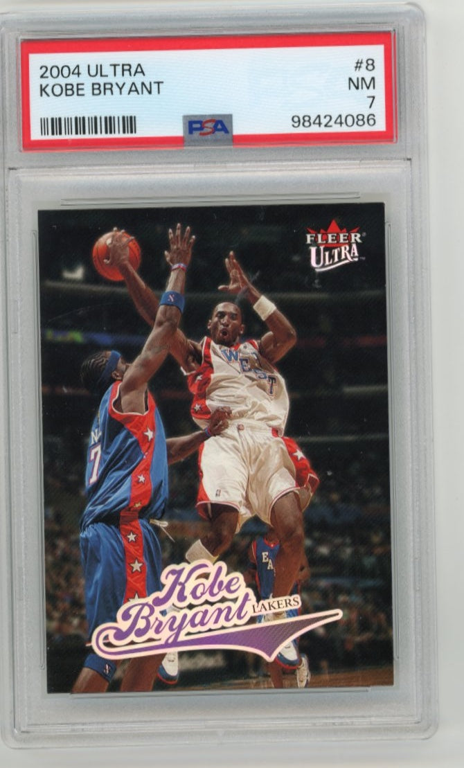2004 Fleer Ultra Kobe Bryant #8 - PSA 7 Lakers