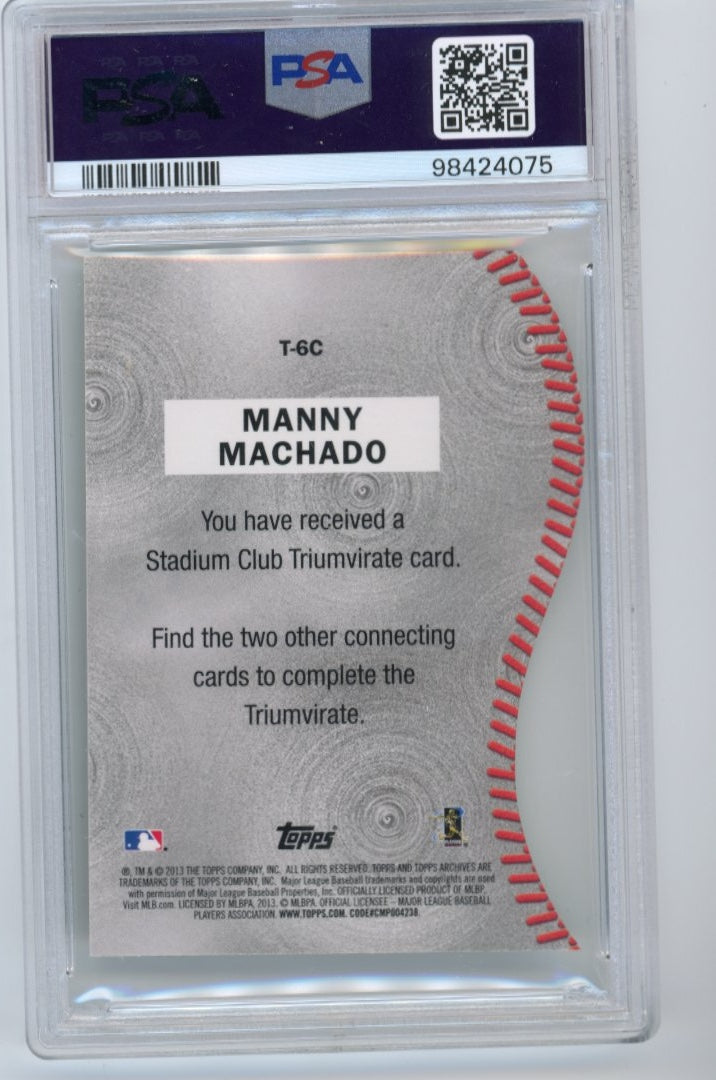 2013 Topps Archives Stadium Club Manny Machado Triumvirate #T-6C - PSA 9 Orioles