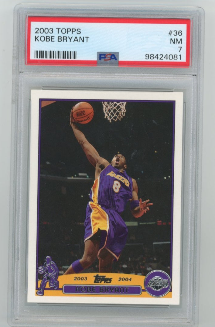 2003 Topps Kobe Bryant #36 - PSA 7 Lakers