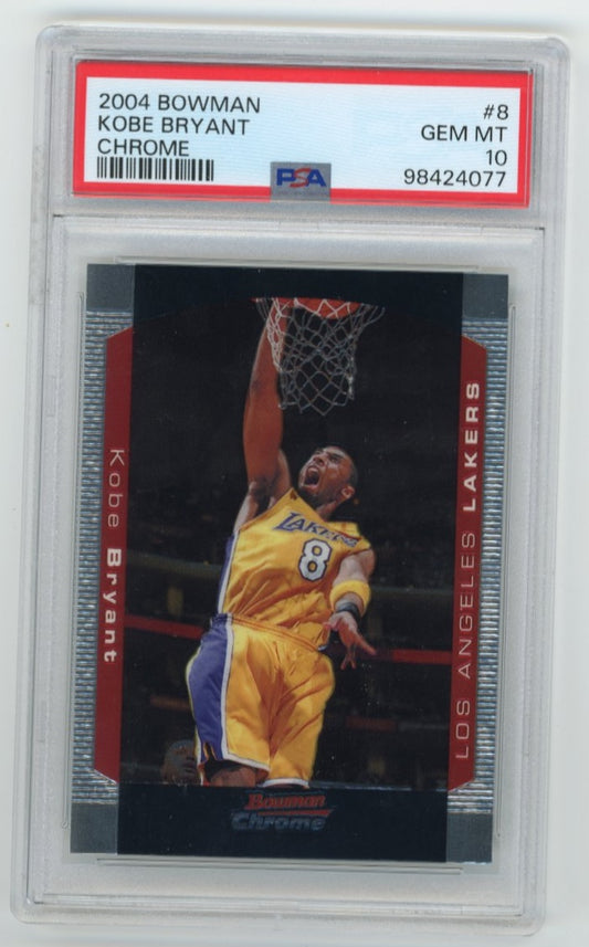 2004 Bowman Chrome Kobe Bryant #8 - PSA 10 Lakers