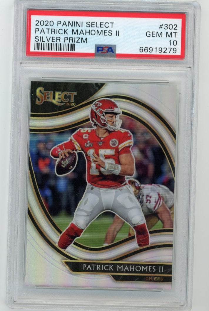 2020 Panini Select Patrick Mahomes II #302 - Silver PSA 10 Chiefs