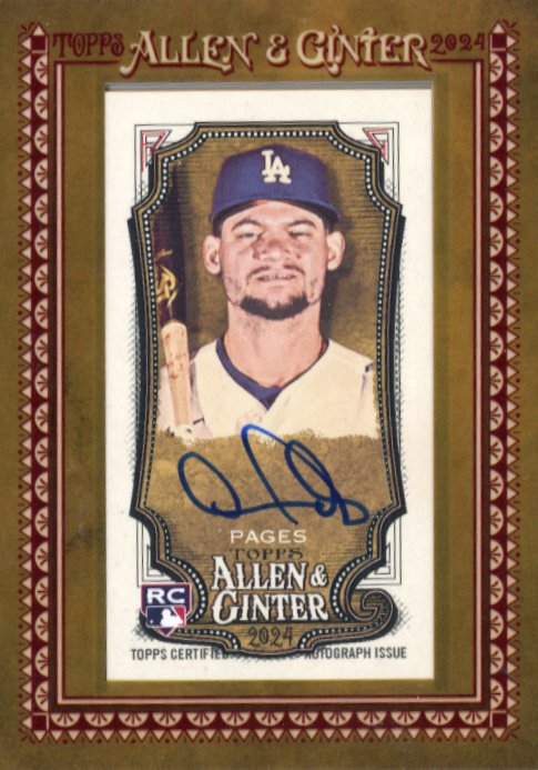 2024 Topps Allen & Ginter Andy Pages Rookie RC #MA-MP - Autograph Dodgers