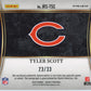 2023 Panini Select Tyler Scott Rookie RC #JRS-TRC - FOTL Orange Orange Pulsar Patch Autograoh #/33 Bears