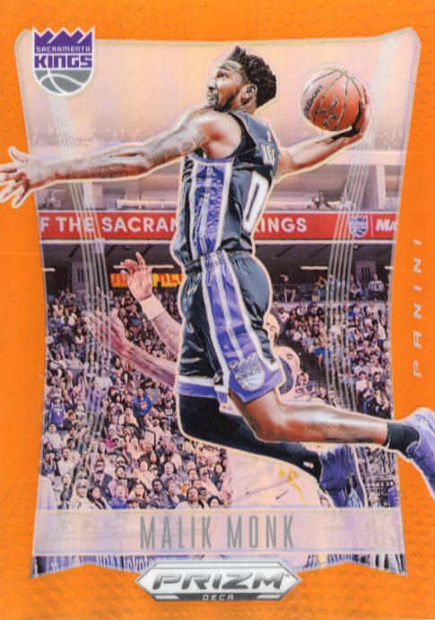 2023/24 Panini Prizm Malik Monk #24 - Orange Prizm #/ 49 Kings