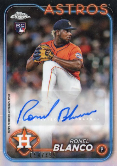 2024 Topps Chrome Ronel Blanco Rookie RC #AC-ROBL - Autograph #/499 Astros