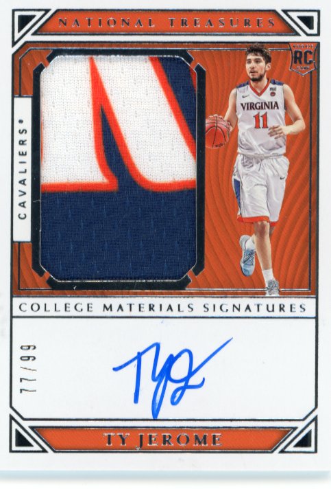 2019 Panini National Treasures Ty Jerome Rookie RC #105 - Patch Autograph #/99 Cavaliers