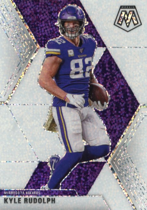 2020 Panini Mosaic Kyle Rudolph #131 - White Sparkle Vikings