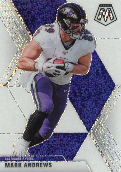 2020 Panini Mosaic Mark Andrews #22 - White Sparkle Ravens